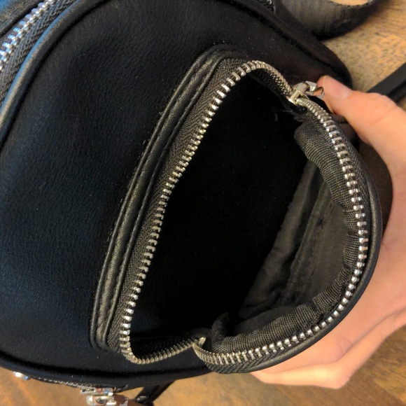 Madden NYC Black Mini Backpack Purse – Vegan Leather Logo Strap Crossbody - Picture 12 of 14